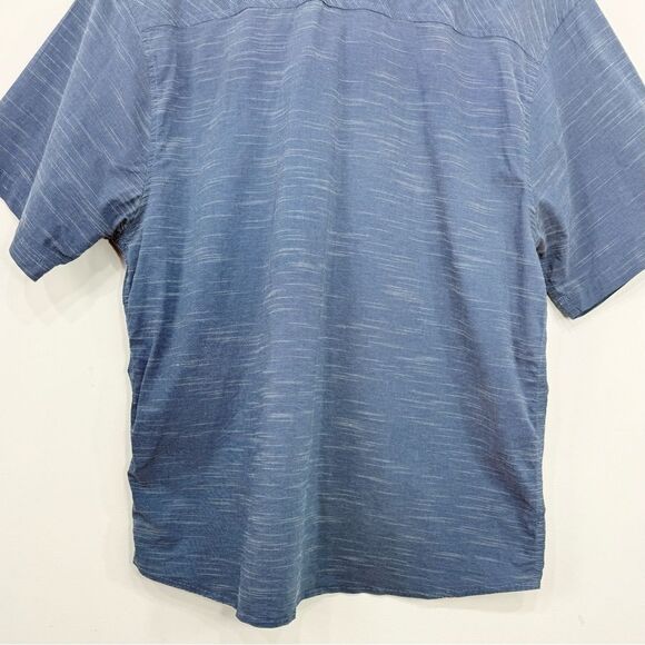 Kavu Blue Mottled Button Up Short Sleeve Casual Performance Shirt - Picture 11 of 15